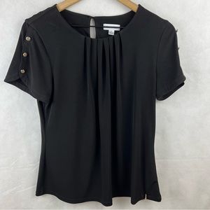 Calvin Klein Work Blouse / Short Sleeve Shell